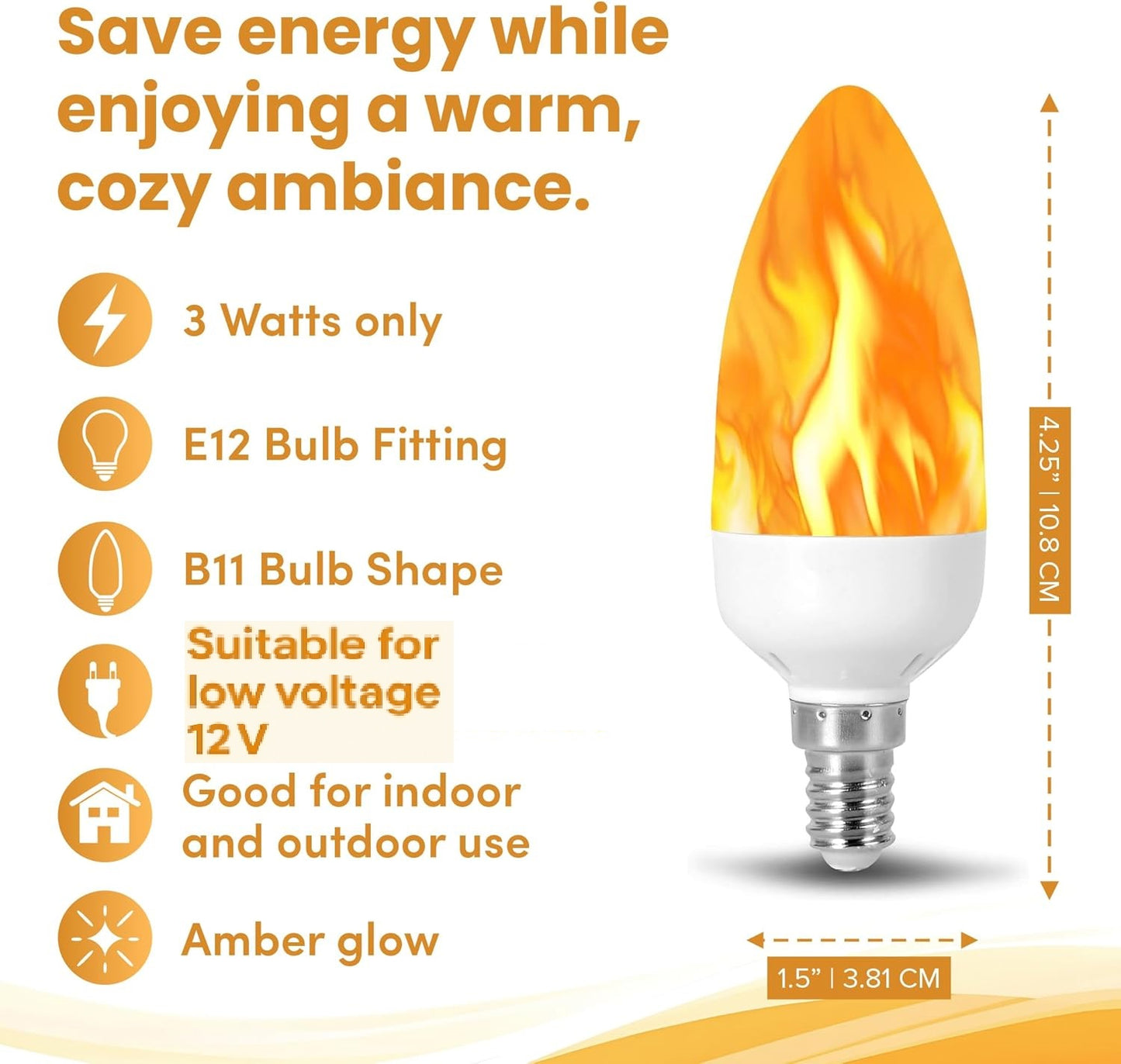 Landscape Lighting Upgrade l 12V Flame Effect LED Fire Candle Light Bulb Flame Effect E12 E14