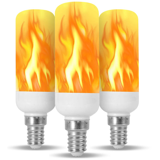 120V 240V Flame JDD Tubular Shape LED Fire Candle Light Bulb Flaming Flicker E12 E14