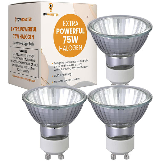 Upgrade Your Candle Lamp l 75W Replacement 2 Pin Halogen GU10 Spot Heat Light Bulb - 120V