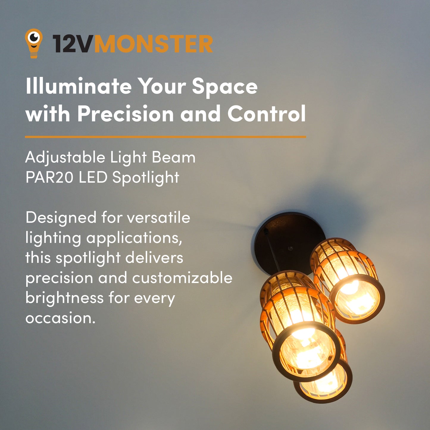 Adjustable Light Beam PAR20 PAR16 LED Spot Light Bulb 15°-60° Multi Angle Lamp l 9W WSP NSP