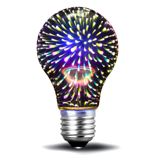 Fireworks A19 3D LED Light Bulb l Explosive Laser Show Colors