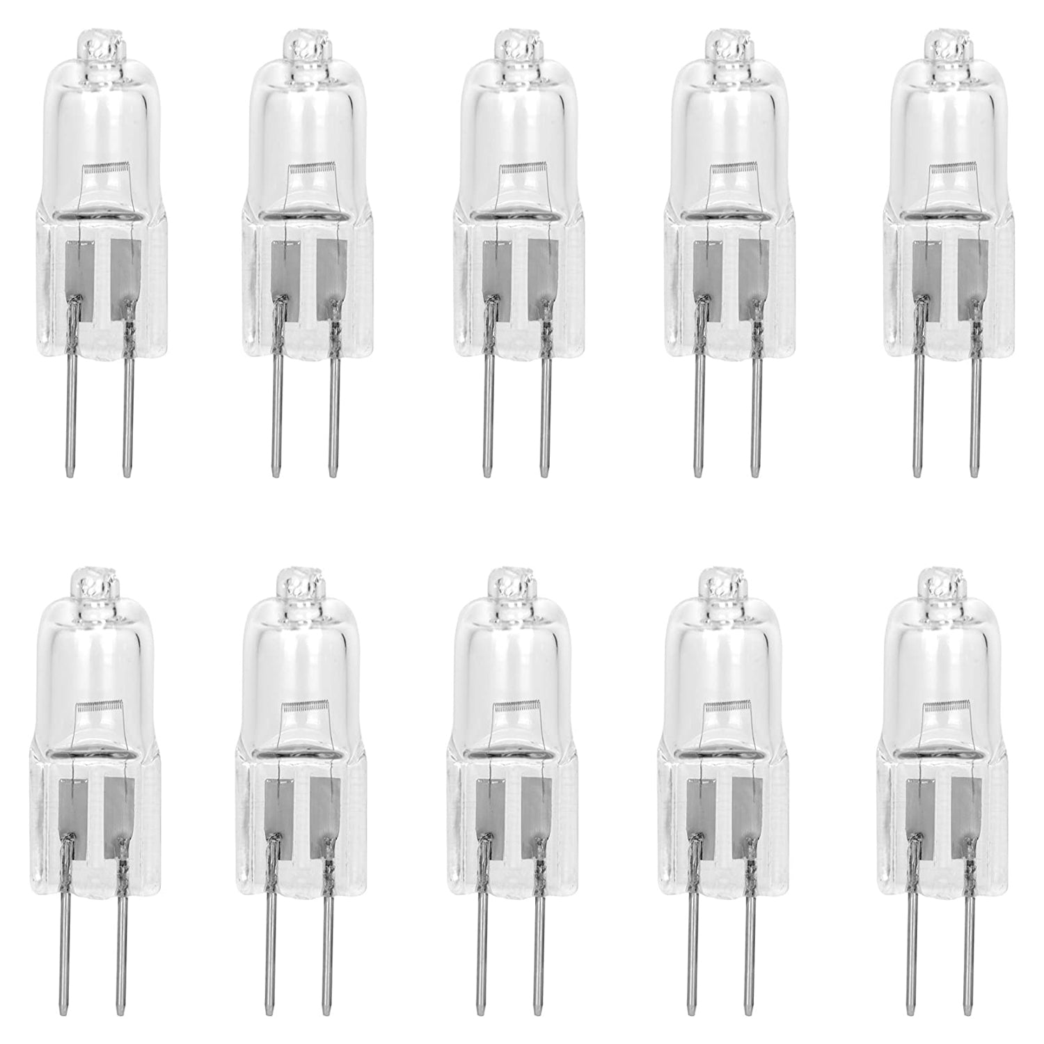 3-Pack 12V 20W G4 Base JC Type Bi-Pin Light Bulbs – Clear