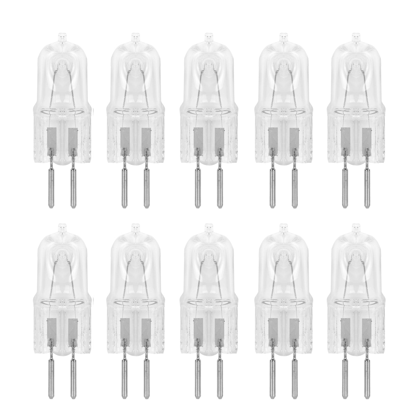 GY6.35 Halogen Light Bulb 35W-75W Wax Warmer Replacement 120V Clear I 10 Pack