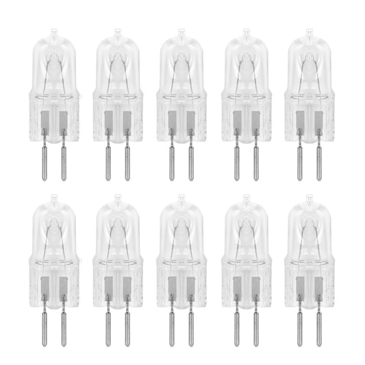 GY6.35 Halogen Light Bulb 35W-75W Wax Warmer Replacement 120V Clear I 10 Pack