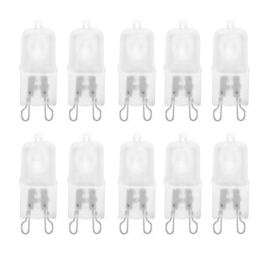 G9 Halogen Frosted Lense Light Bulb 100W JCD Type T4 Desk Ceiling Lamp I 10 Pack
