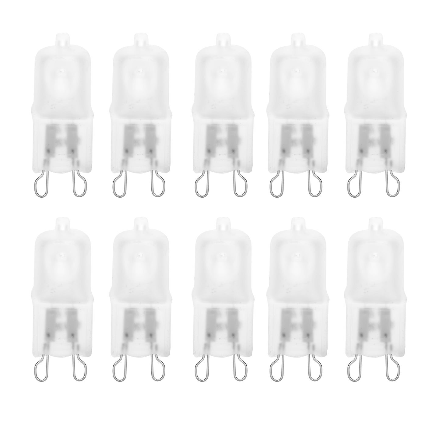 G9 Halogen Frosted Housing Light Bulb 25W 40W 75W JCD 2 Looped Pin I 10 Pack