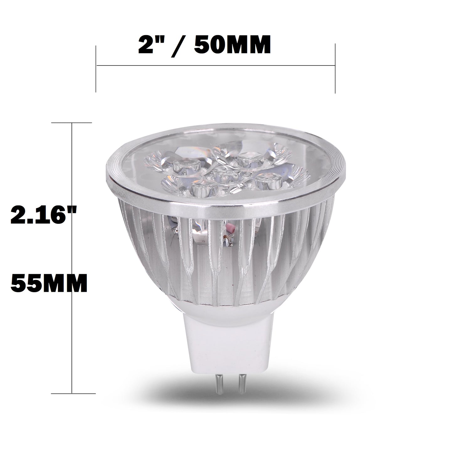 AC/DC 12 Volt 4 Watt LED Light Spot Bulb MR16 GU5.3 Bi Pin Track Lamp