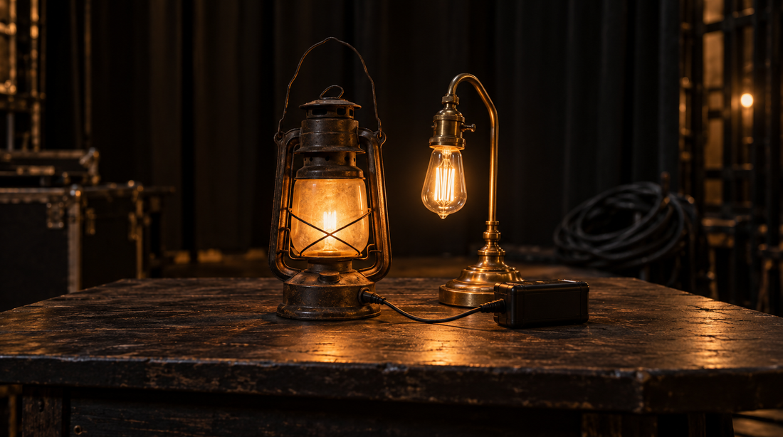 12V Battery-Powered Practical Lights for Stage Props and Themed Sets: Choosing a 12V Flame or Filament Bulb