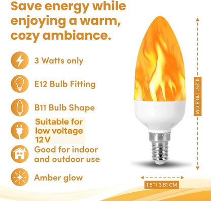 Landscape Lighting Upgrade l 12V Flame Effect LED Fire Candle Light Bulb Flame Effect E12 E14