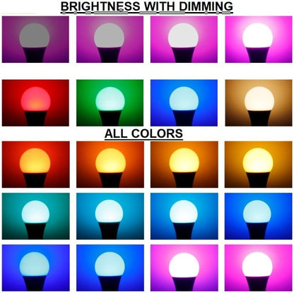 12V Color-Changing LED Bulb, 16 Colors, 3W, Remote, E26 Base – Accent Lighting, & Photography