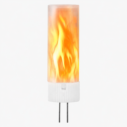 G4 JC Fire Effect Capsule Light Bulb l 12V Flaming Lamp JC T3 Bi-pin Flame