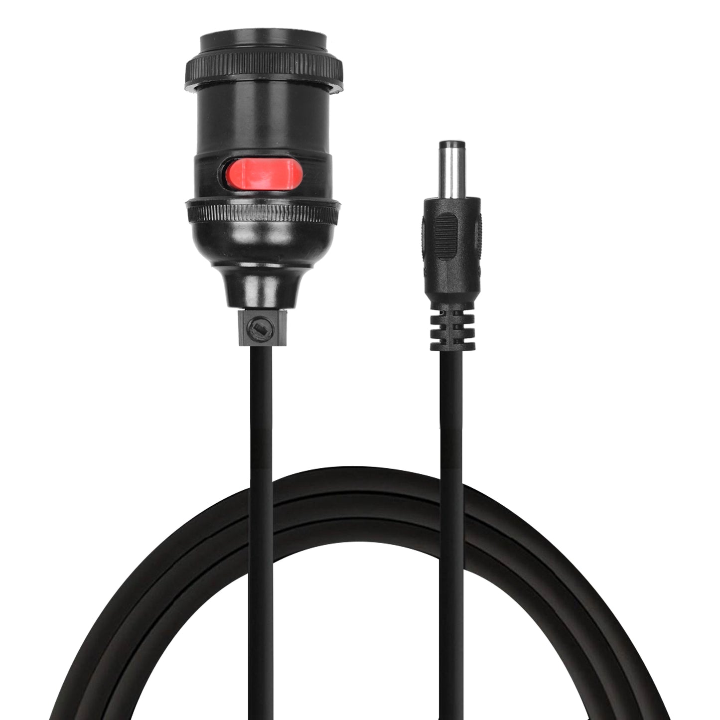 DC 12 Volt 2.1MM Connector E26 E27 Lamp Holder 8 Feet Wiring With On Off Switch