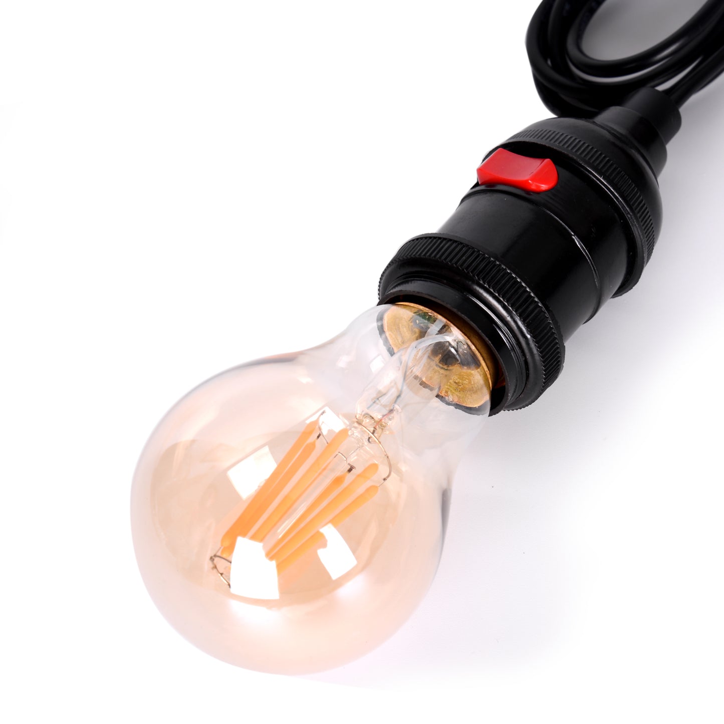 DC 12 Volt 2.1MM Connector E26 E27 Lamp Holder 8 Feet Wiring With On Off Switch