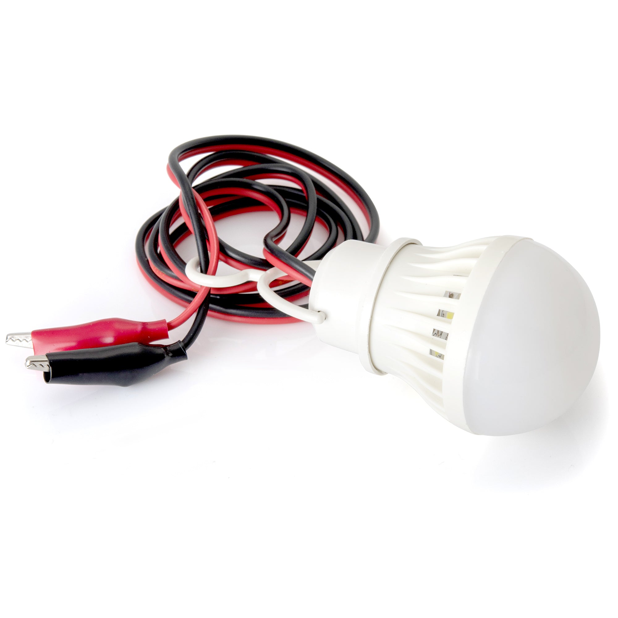 6V Battery Powered 3W Powerful LED Bulb w Wire and Clip - 12VMonster  Lighting