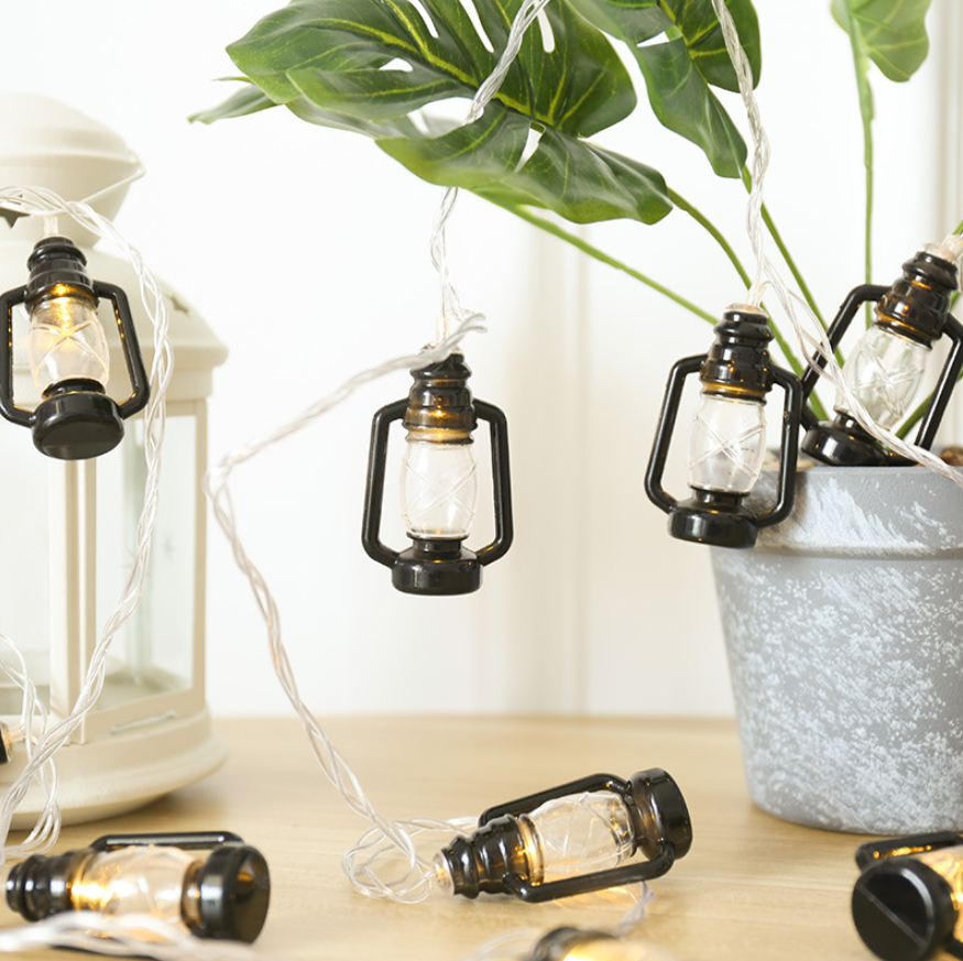 Mini Floating Oil Lantern USB String Light Rope Hanging Oil Lamp