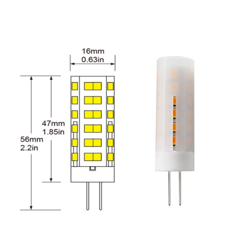 G4 JC Fire Effect Capsule Light Bulb l 12V Flaming Lamp JC T3 Bi-pin Flame