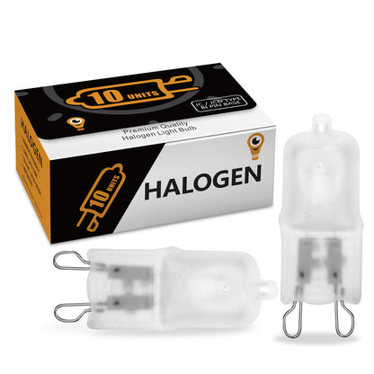 G9 Halogen Frosted Housing Light Bulb 25W 40W 75W JCD 2 Looped Pin I 10 Pack