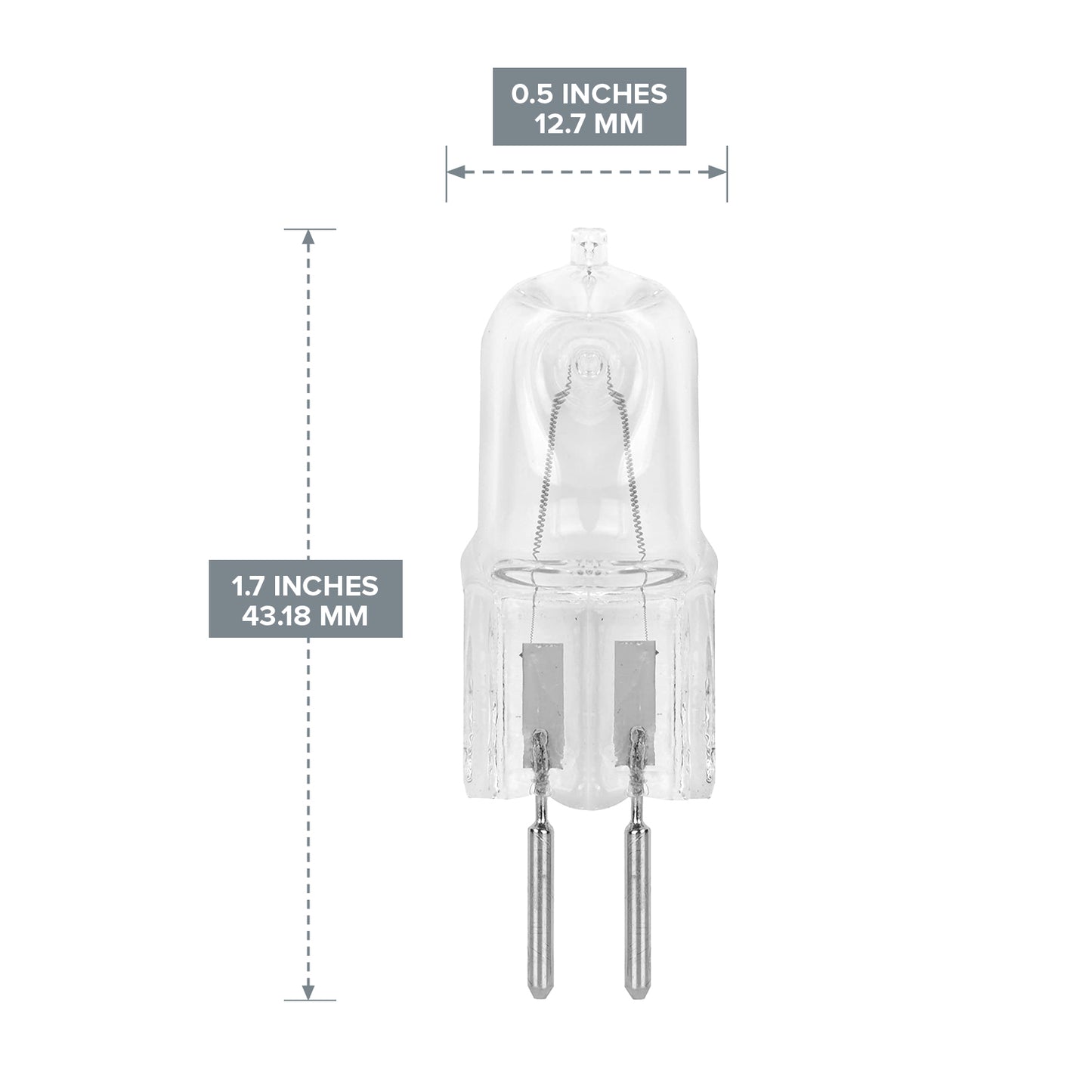 GY6.35 Halogen Light Bulb 35W-75W Wax Warmer Replacement 120V Clear I 10 Pack