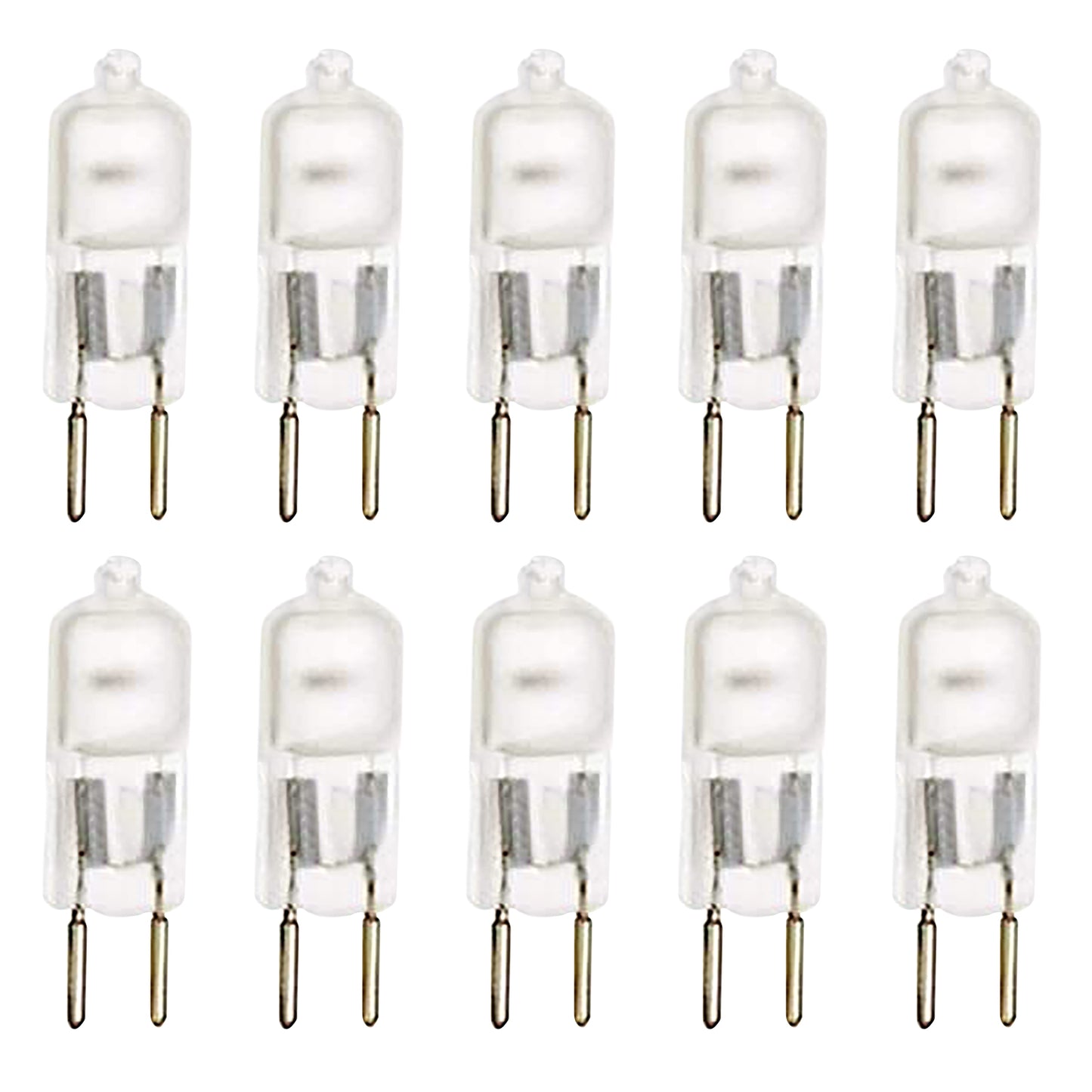 GY6.35 Frosted 120V JCD Halogen Light Bulb Wax Lamp 35W 50W 75W I 10 Pack