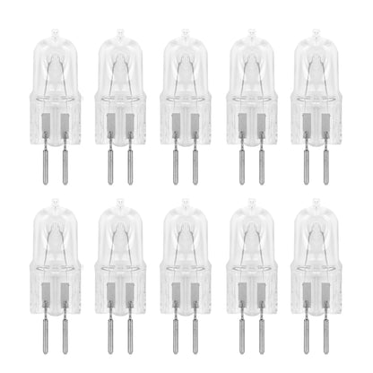 GY6.35 Halogen Light Bulb 35W-75W Wax Warmer Replacement 120V Clear I 10 Pack