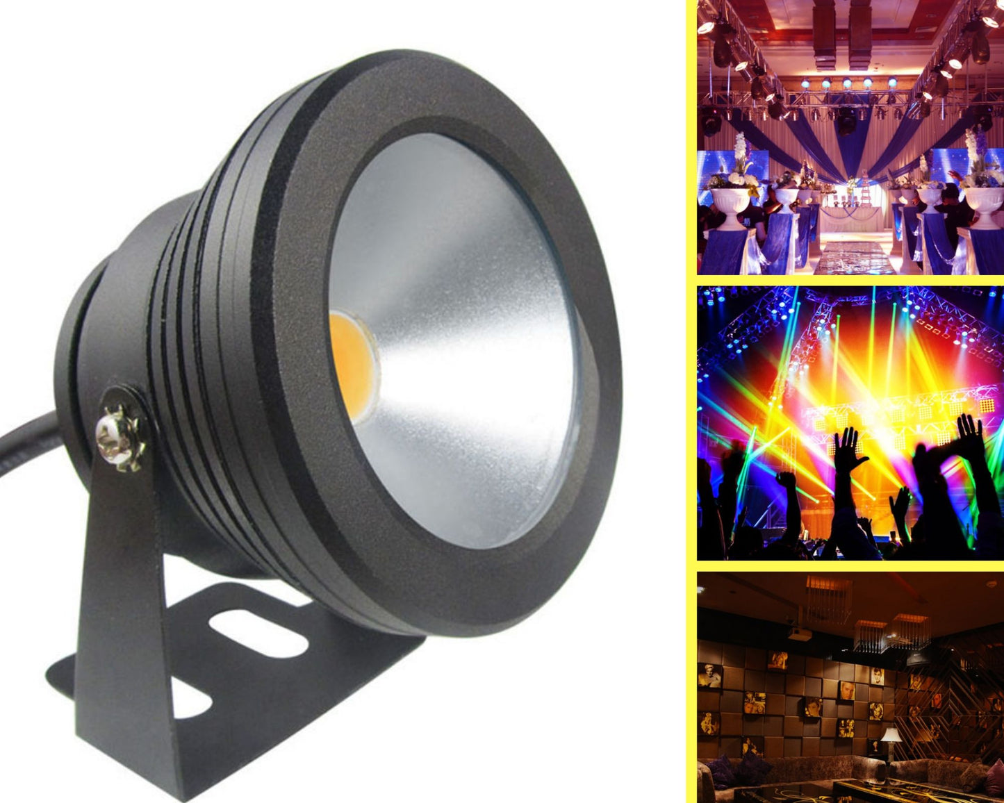 IP68 LED Outdoor Spot Light With Mount I DC 12 Volt 10 Watt 12" Wire