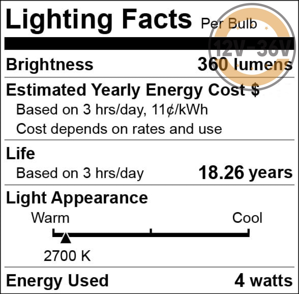 Dc 12V 24V 36V 4W Retro Led Filament St64 Bulb For Low Voltage Battery Lamp Light Bulb