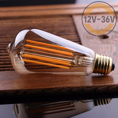 Dc 12V 24V 36V 6W Led St64 Bronze Amber Retro Filament Light Bulb Light Bulb