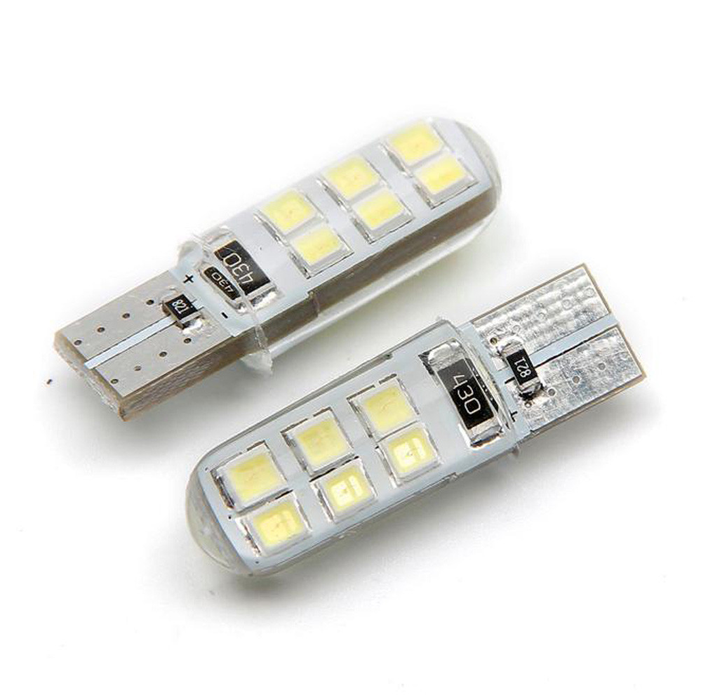 T10 2835 Chipset DC 12V Wedge LED Light Bulb 168 194 Replacement 2.4W